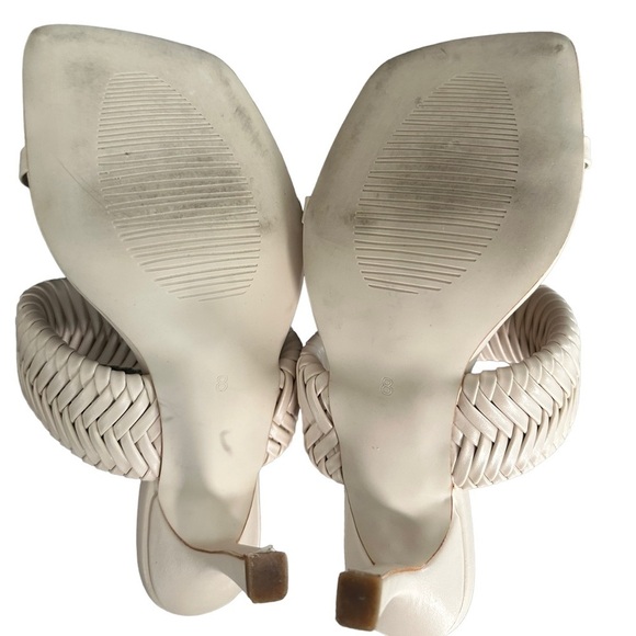 Vivianly Woven Strap Heel in Bone Open Toe Heels Sandal Size 8 - Picture 17 of 17